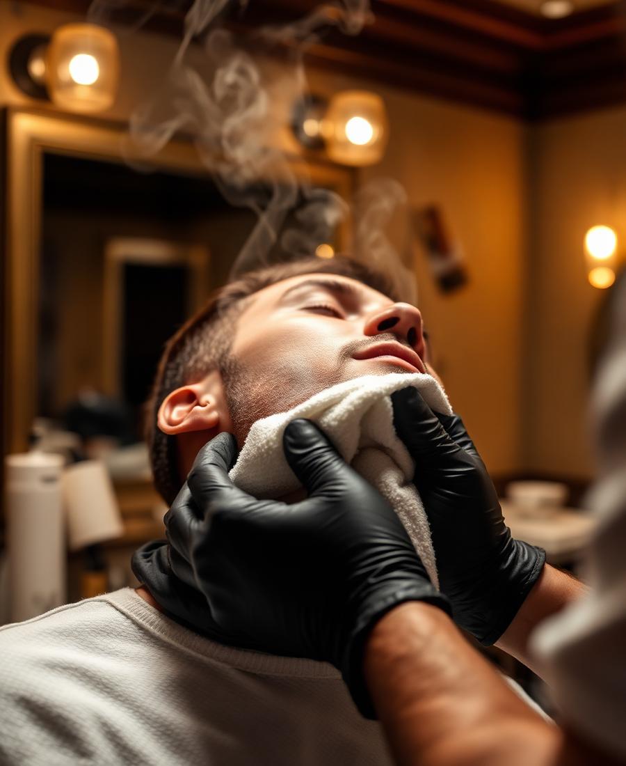 Hot towel shave service