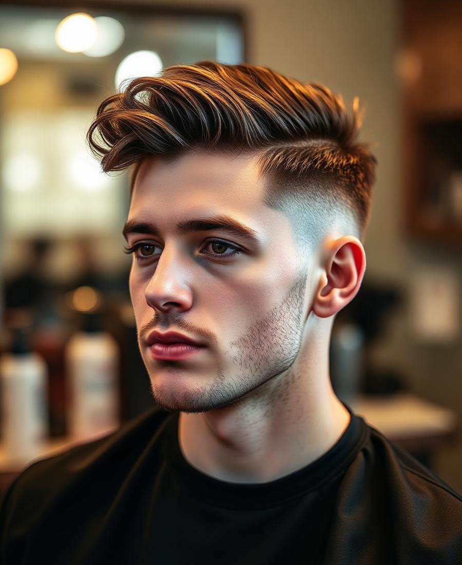 Modern textured styled haircut